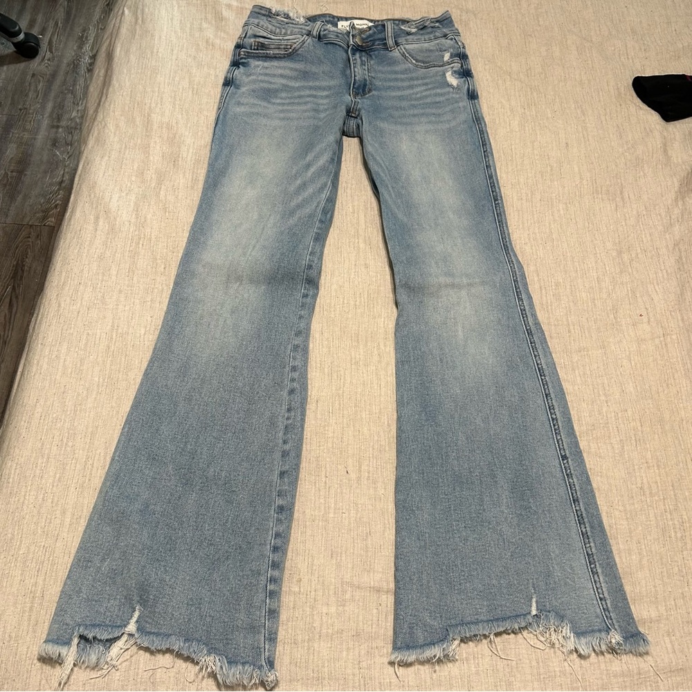 Flying Monkey Light Blue Flare Jeans - Picture 2 of 7